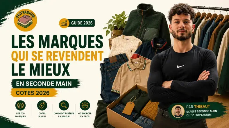 Les marques de vêtements qui se revendent le mieux en seconde main : Nike, Ralph Lauren, Levi's, Carhartt, The North Face