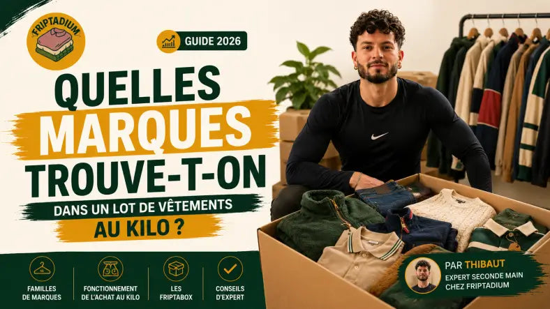 Quelles marques dans un lot de vêtements de seconde main au kilo : sportswear, denim, preppy et premium femme