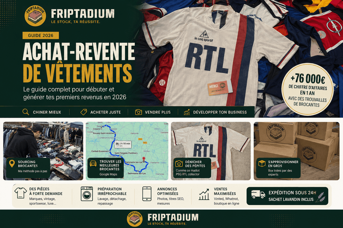 Guide complet achat revente vêtements vintage et seconde main en 2026