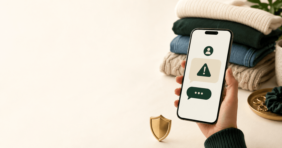 Smartphone affichant un message suspect, se protéger des arnaques sur Vinted