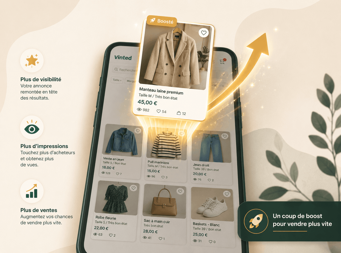Boost Vinted : mise en avant payante d'annonce, avis (Friptadium)