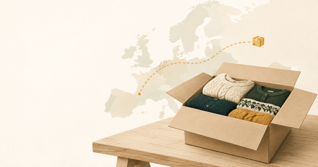 Carton de vêtements de seconde main triés expédié depuis la Scandinavie, avis SortedClothes