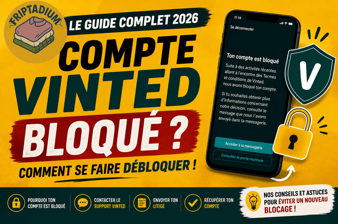 Compte Vinted bloqué : le guide Friptadium pour se faire débloquer étape par étape