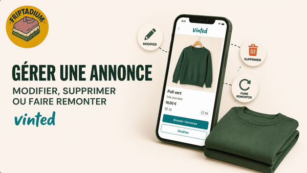 Supprimer, modifier ou faire remonter un article sur Vinted (2026)