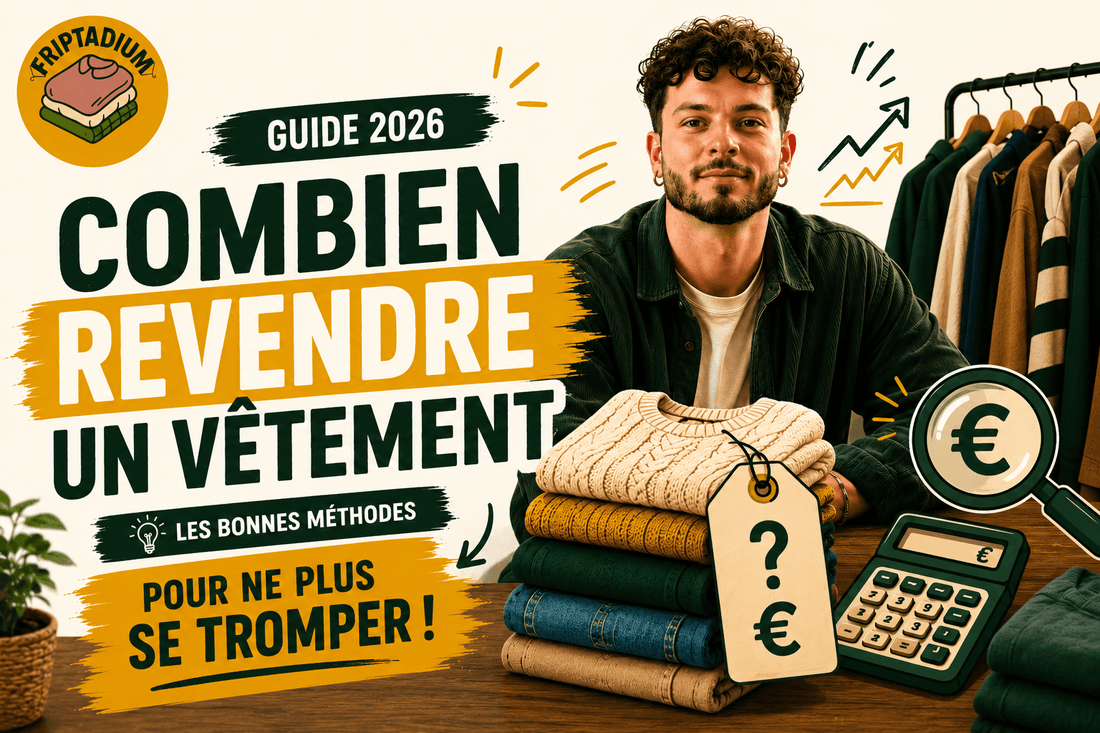 Guide 2026 : estimer le prix de revente d'un vêtement de seconde main - Friptadium