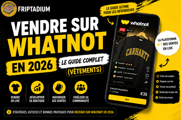 Vendre des vêtements de seconde main sur Whatnot : le guide complet (2026)