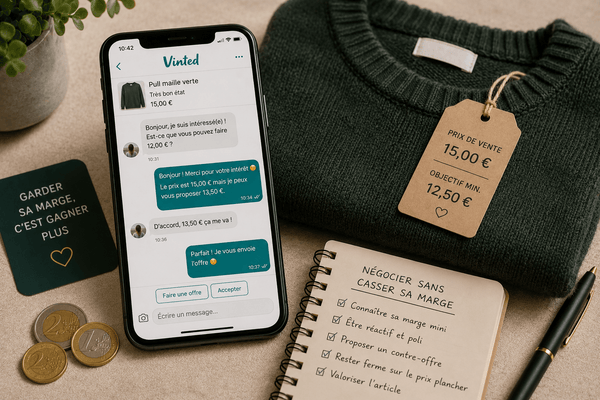 Négocier sur Vinted : gérer les offres et contre-offres pour vendre plus sans casser sa marge (2026)