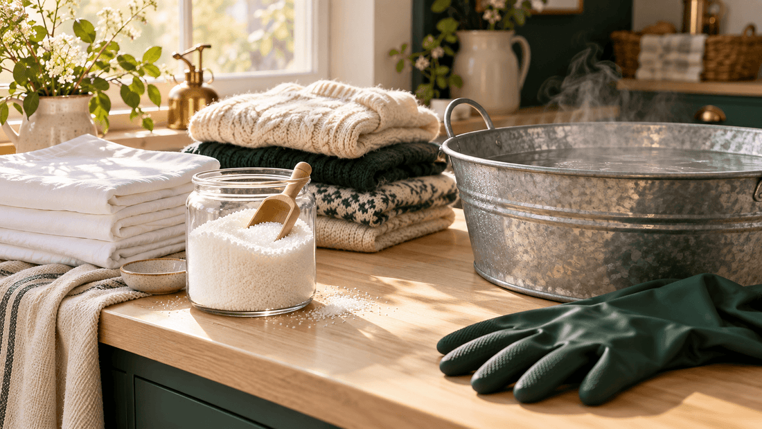 Percarbonate de soude pour le nettoyage du linge vintage