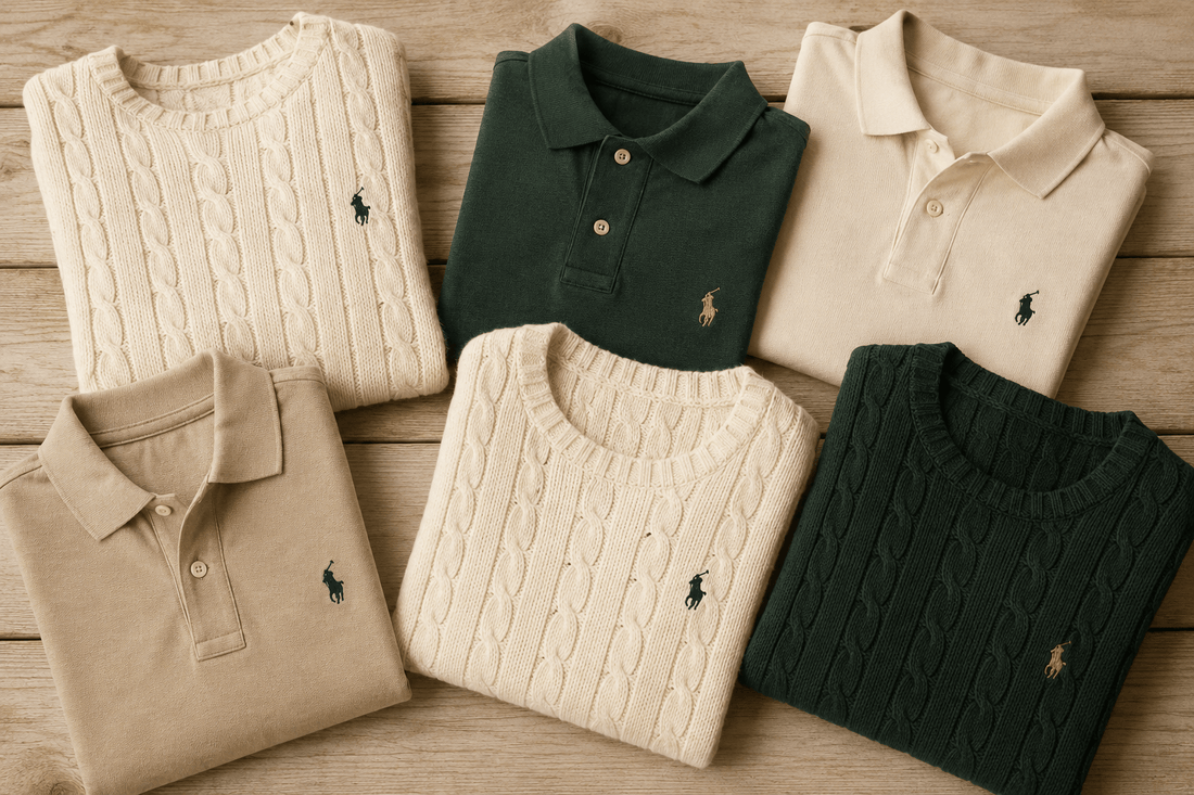 Ralph Lauren vintage : polos et pulls torsadés d'occasion triés Grade A, reconnaître et coter