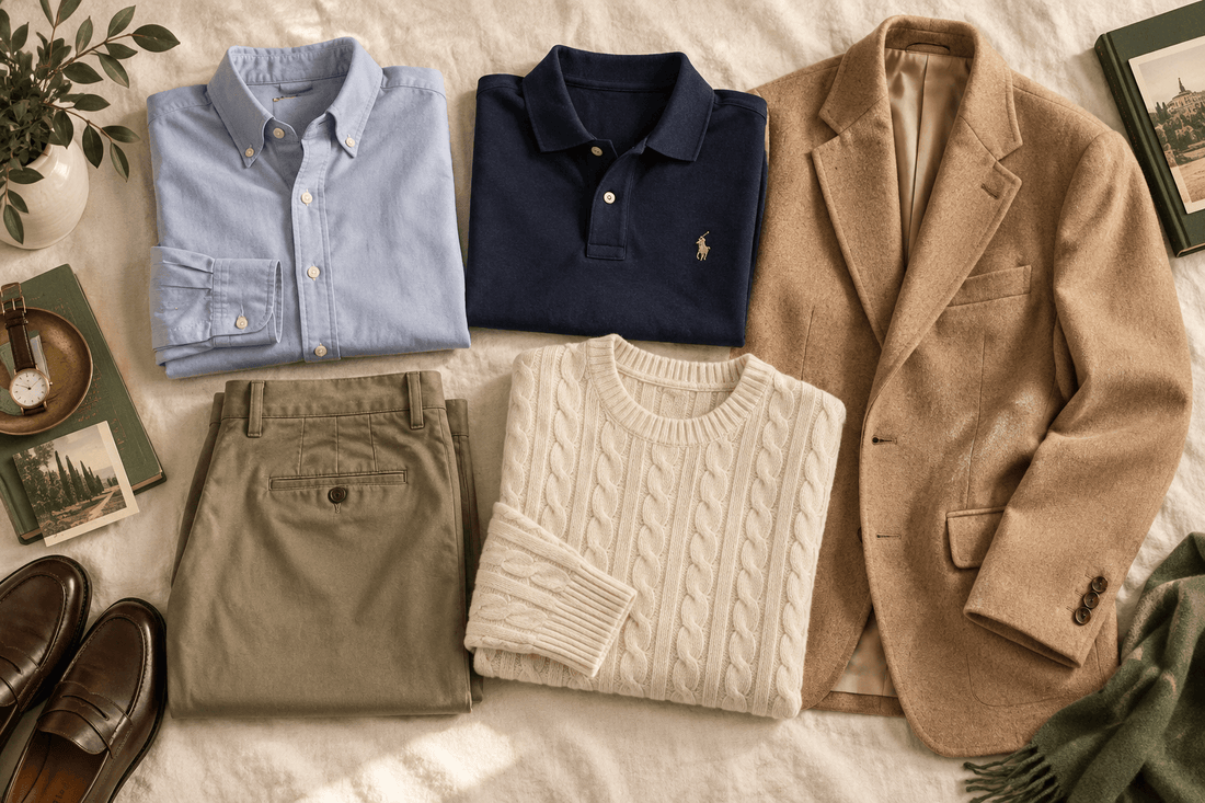 Pièces vêtements old money seconde main triées, polo chemise Oxford coton vintage Grade A, Friptadium