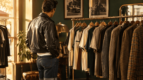 S'habiller années 50 homme : tenue, pièces vintage à chiner et comment les reconnaître (rockabilly, ivy, workwear)
