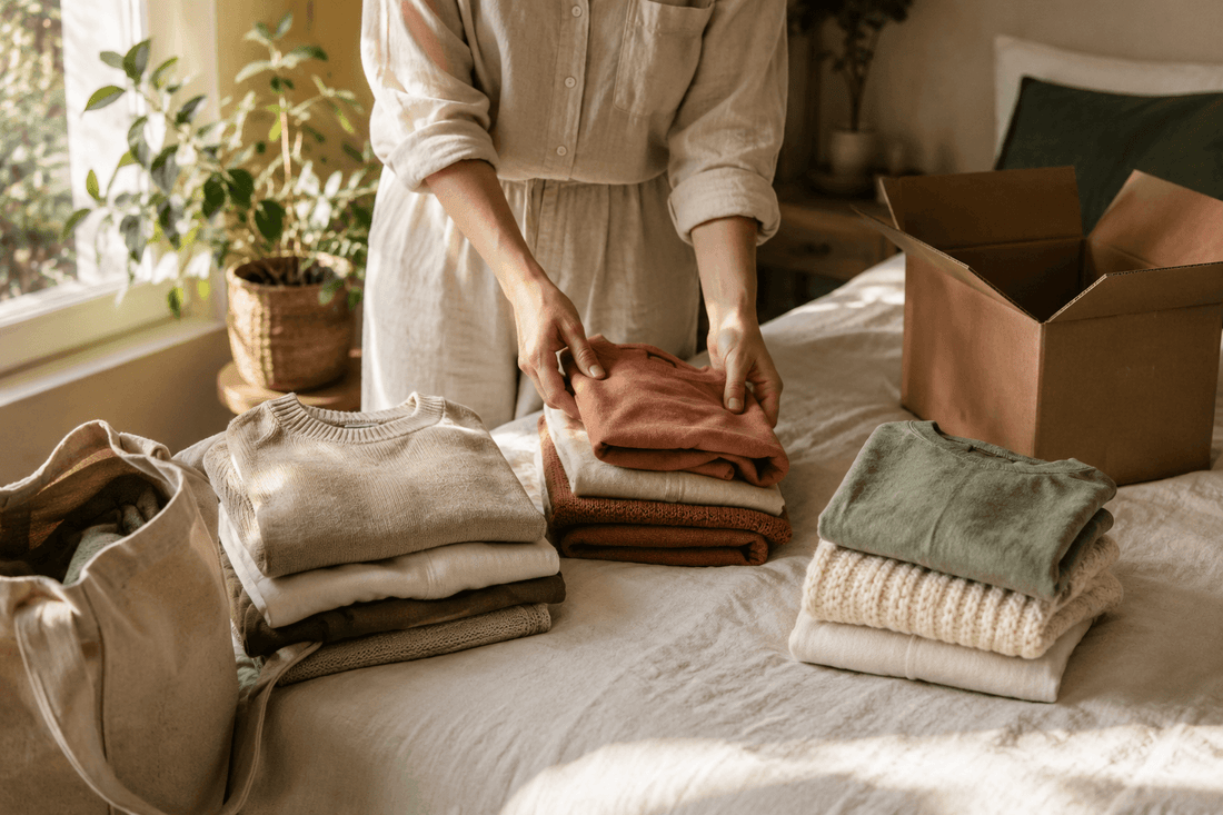 Trier ses vêtements avant de les donner ou revendre, tri en trois piles