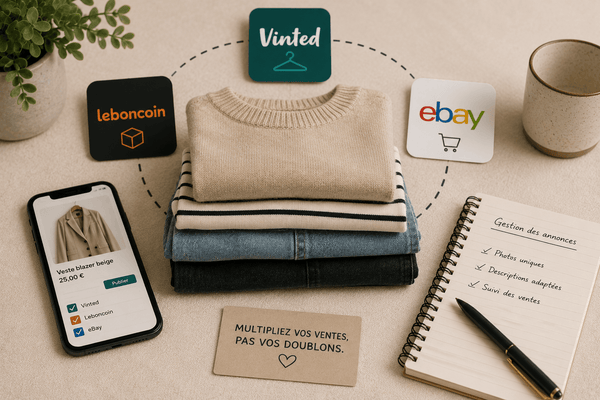 Vendre sur plusieurs plateformes en même temps (Vinted, Whatnot, boutique) : la méthode pour ne jamais se survendre (2026)
