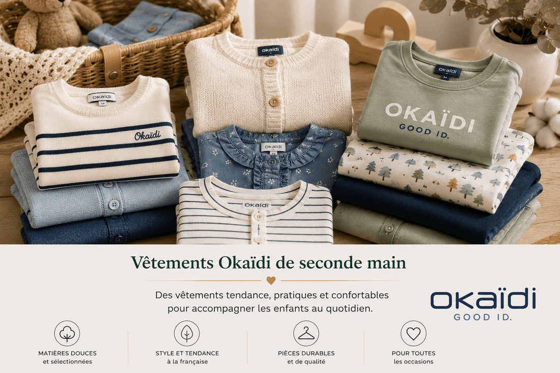 Vetements Okaidi de seconde main plies, Friptadium