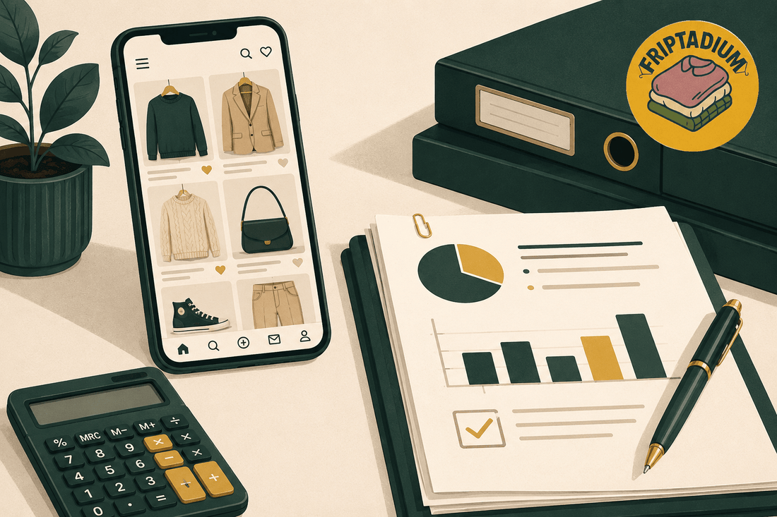 Bannière du guide Friptadium : Vinted et impôts, faut-il déclarer ses ventes ? Le guide DAC7