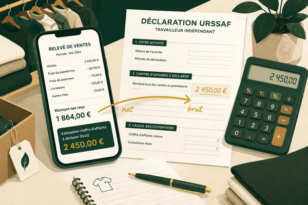 Whatnot et URSSAF : faut-il déclarer le chiffre d'affaires brut ou le paiement net ?