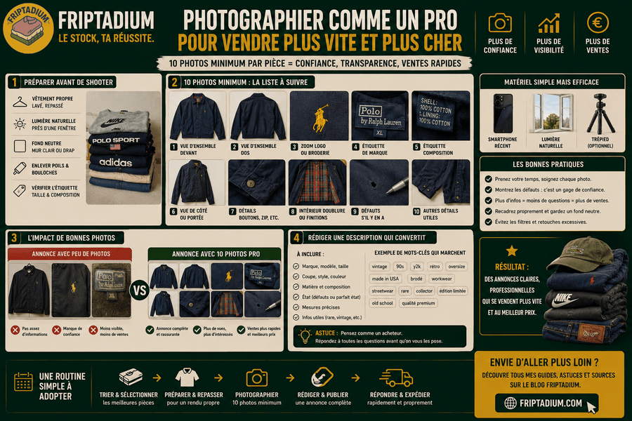 Guide photo pour créer des annonces Vinted et e-commerce performantes